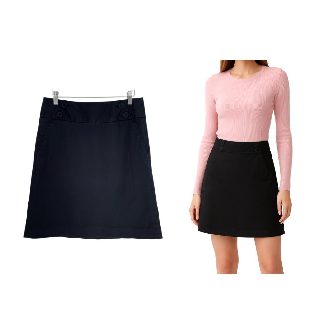 The Limited Skirt Women 4 Black Pencil A-Line Tailored Pockets Stretch Lined
